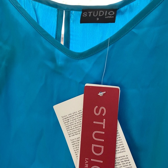 La Perla | 100% Silk Turquoise Slip / PJ NWT - Picture 3 of 6